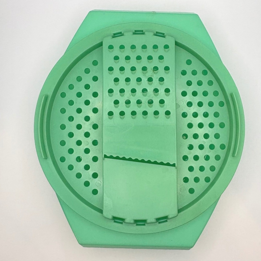 Vtg Tupperware Jadeite Green Cheese Grater Slicer Bowl Set 786 787 Cottagecore